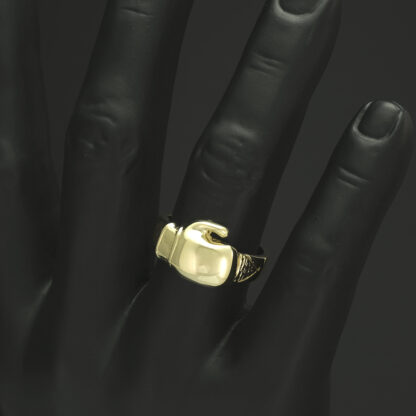 9ct Yellow Gold Boxing Glove Ring - Image 4