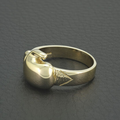 9ct Yellow Gold Boxing Glove Ring - Image 3