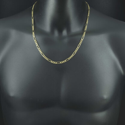 9ct Yellow Gold Figaro Chain 22.5" 4.5mm - Image 3
