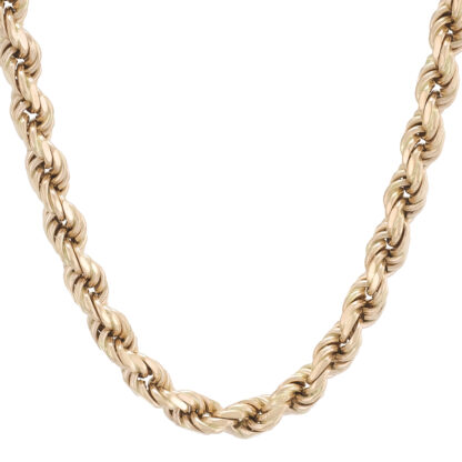 9ct Rose Gold Rope Chain 25" 6mm