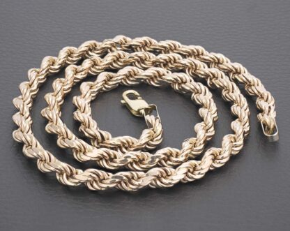 9ct Rose Gold Rope Chain 25" 6mm - Image 4