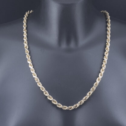 9ct Rose Gold Rope Chain 25" 6mm - Image 3