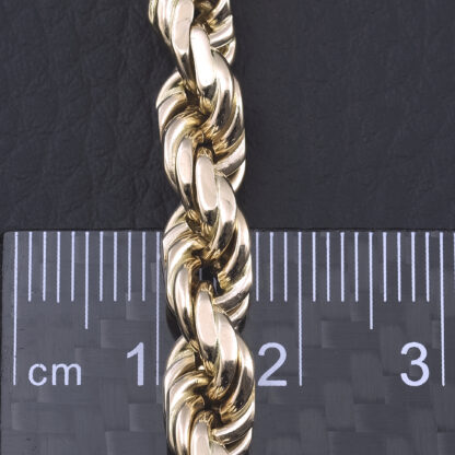 9ct Rose Gold Rope Chain 25" 6mm - Image 5