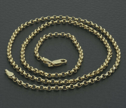 9ct Yellow Gold Belcher Chain 19.5" 2.5mm - Image 4