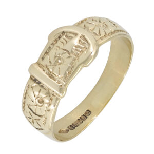 9ct Yellow Gold Single Buckle Ring