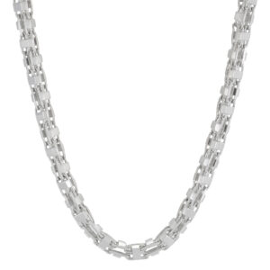 9ct White Gold Cage Chain 46&#8243; 5mm