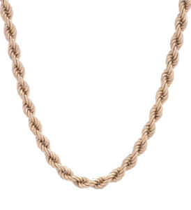 9ct Rose Gold Diamond Cut Rope Chain 30&#8243; 5.5mm