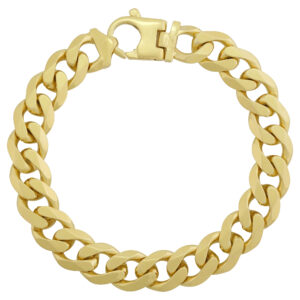 9ct Yellow Gold Curb Bracelet 9.5&#8243; 12.5mm