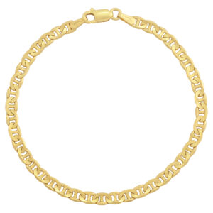 9ct Yellow Gold Marina Bracelet 7&#8243; 4mm