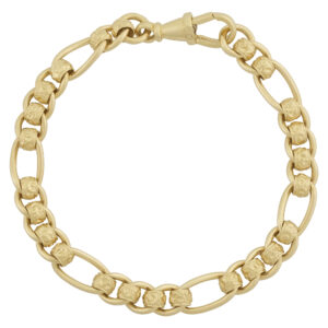 9ct Yellow Gold Rollerball Bracelet 7.5&#8243; 7.5mm