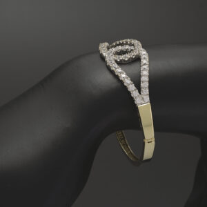 9ct Yellow Gold Gemstone Bangle