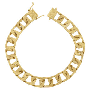 9ct Yellow Gold Curb Bracelet 9&#8243; 11mm