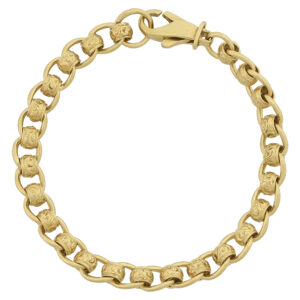 9ct Yellow Gold Rollerball Bracelet 6&#8243; 5.5mm