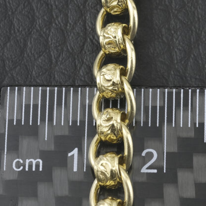 9ct Yellow Gold Rollerball Bracelet 6" 5.5mm - Image 4