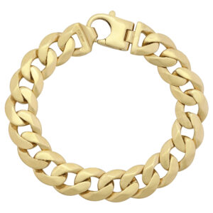 9ct Yellow Gold Curb Bracelet 8&#8243; 13mm