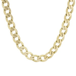 9ct Yellow Gold Curb Chain 22.5″ 9mm