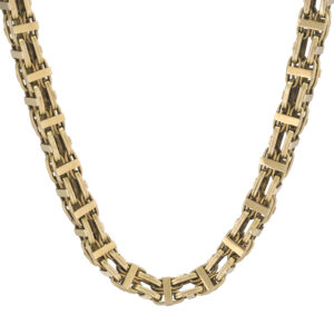 9ct Yellow Gold Cage Chain 27&#8243; 7.5mm