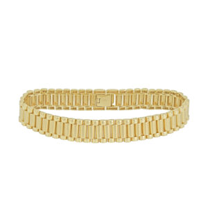 9ct Yellow Gold Watch Strap Bracelet 8&#8243; 12mm