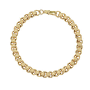 9ct Rose Gold Rollerball Bracelet 9&#8243; 7mm