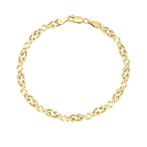 9ct Yellow Gold Fancy Link Bracelet 8.5&#8243; 5mm
