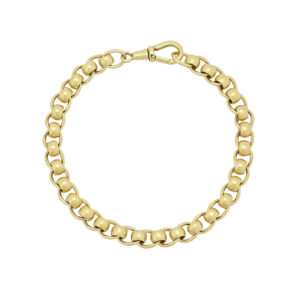 9ct Yellow Gold Rollerball Bracelet 8&#8243; 6.5mm