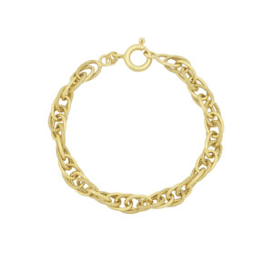 9ct Yellow Gold Fancy Link Bracelet 7&#8243; 7mm