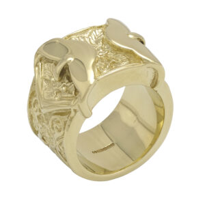 9ct Yellow Gold Double Buckle Ring