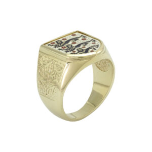 9ct Yellow Gold Three Lions Ring