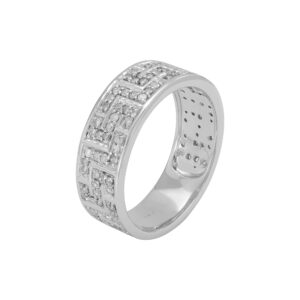 9ct White Gold 0.30ct Diamond Labyrinth Ring