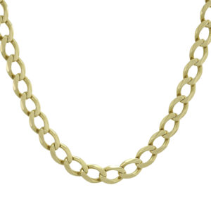 9ct Yellow Gold Curb Chain 22.5&#8243; 6mm