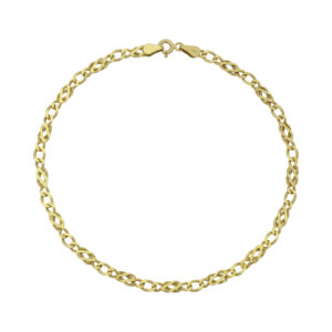 9ct Yellow Gold Fancy Link Bracelet 9.5″ 3.5mm