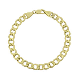 10ct Yellow Gold Curb Bracelet 8.5″ 7.5mm