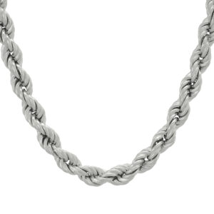 18ct White Gold Rope Chain 28&#8243; 6.5mm