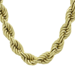 9ct Yellow Gold Rope Chain 26&#8243; 10mm