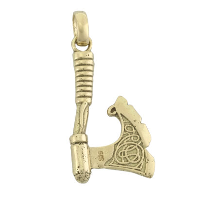 9ct Yellow Gold Axe Pendant