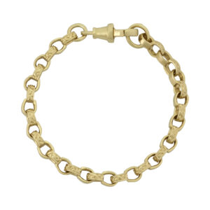 9ct Yellow Gold Belcher Bracelet 6″ 5mm