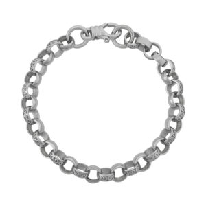 9ct White Gold Belcher Bracelet 8&#8243; 7.5mm