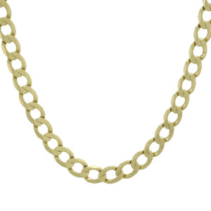 9ct Yellow Gold Curb Chain 24.5&#8243; 6mm