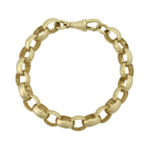 9ct Yellow Gold Belcher Bracelet 8″ 10mm