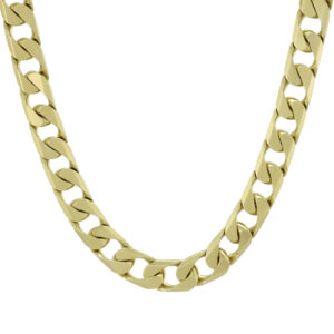 9ct Yellow Gold Curb Chain 24.5&#8243; 7mm