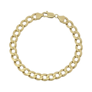 9ct Yellow Gold Curb Bracelet 9.5″ 8.5mm