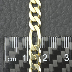 Citerna 9ct Yellow Gold Figaro Chain – 3.8mm Wide, 16–24 Inch, Italian Made W/ Certificate