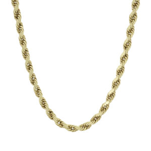 9ct Yellow Gold Rope Chain 21&#8243; 4mm