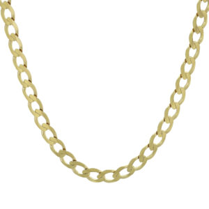 9ct Yellow Gold Curb Chain 18&#8243; 6mm