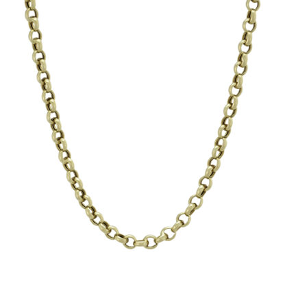 9ct Yellow Gold Belcher Chain 20" 4mm