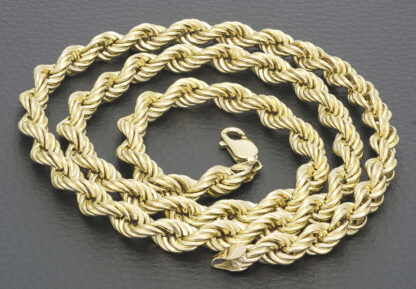 9ct Yellow Gold Rope Chain 27" 8mm - Image 3