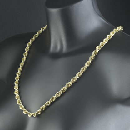 9ct Yellow Gold Rope Chain 27" 8mm - Image 4