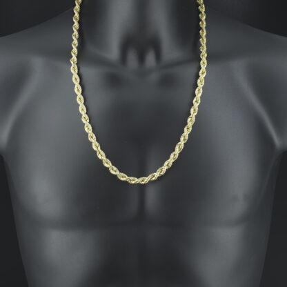 9ct Yellow Gold Rope Chain 27" 8mm - Image 5