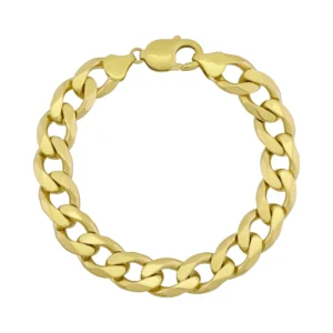 9ct Yellow Gold Curb Bracelet 8&#8243; 11mm