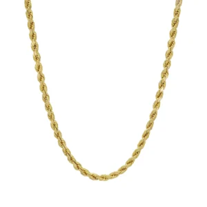 22ct Yellow Gold Rope Chain 22.5&#8243; 3mm